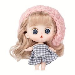 12 Pocket Doll With Hat Set Dress BJD Doll Ball Joint Christmas Holiday Gift Toy