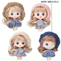 12 Pocket Doll With Hat Set Dress BJD Doll Ball Joint Christmas Holiday Gift Toy