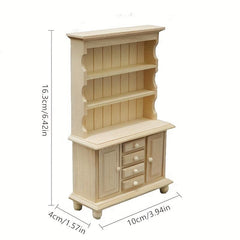Wooden Table Desk Cabinet Cupboard Dollhouse Accessories