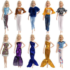 Mixed Style Clothes Barbie Doll Accessories Mermaid Dress Casual Wear Gift