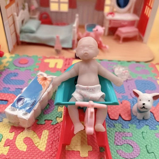 Mini Reborn Doll Solid Silicone Doll Plain Body Doll Makeup Film