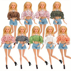 Princess Doll Picnic Casual Wear Pink Flower Set for 11 8 Inch Doll