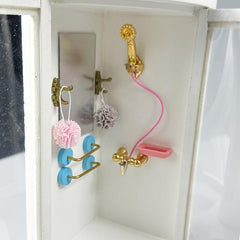 1:12 Dollhouse Furniture Wood Mini Bathroom Shower Room