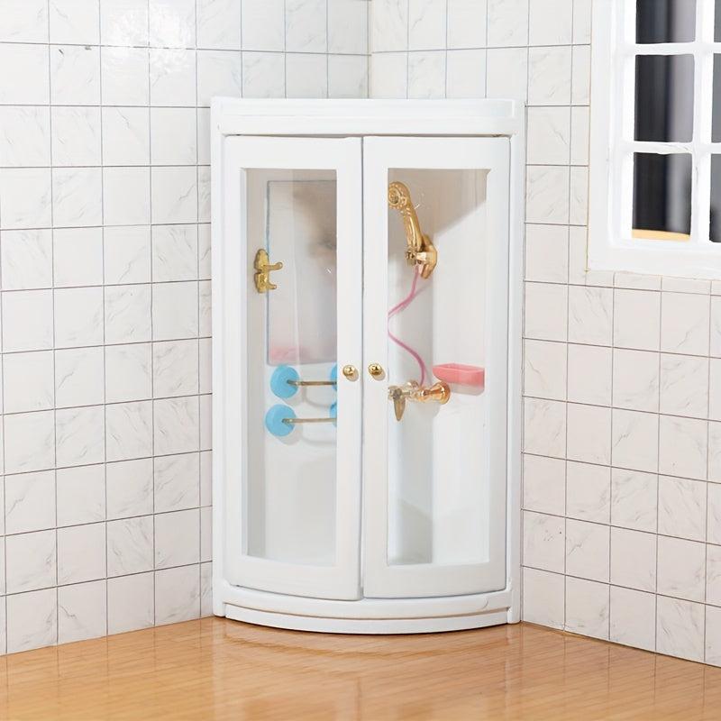 1:12 Dollhouse Furniture Wood Mini Bathroom Shower Room