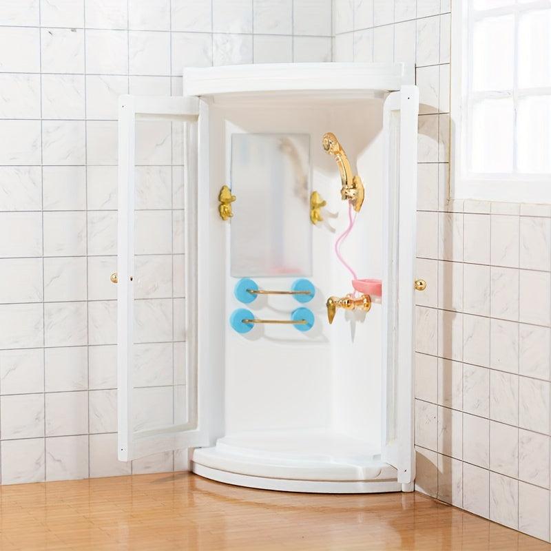 1:12 Dollhouse Furniture Wood Mini Bathroom Shower Room