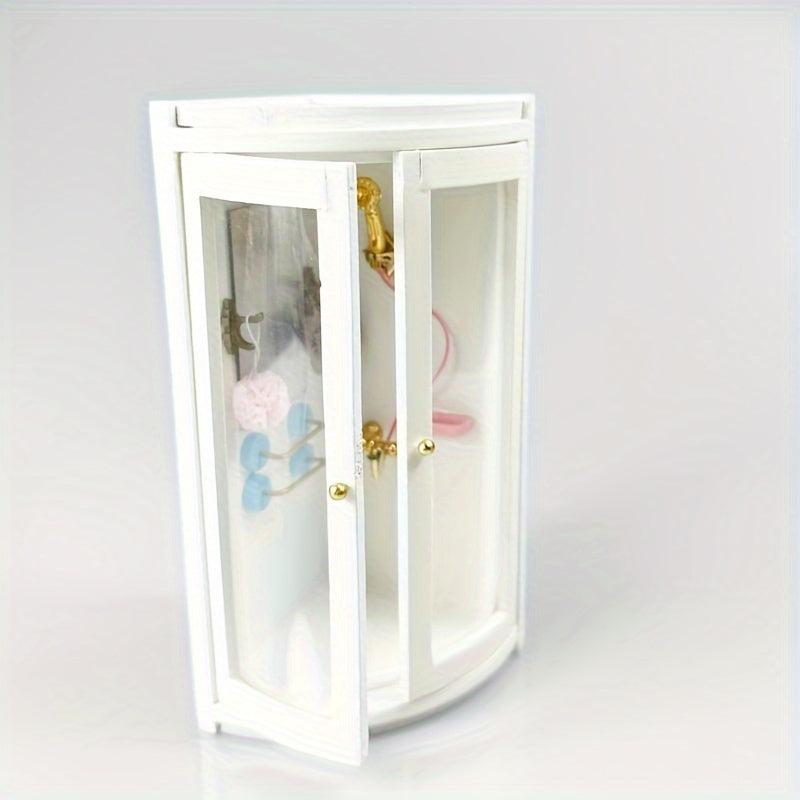 1:12 Dollhouse Furniture Wood Mini Bathroom Shower Room