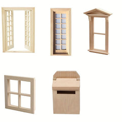 1/12 Dollhouse Micro Scene Accessories Door Window Mailbox Mini Furniture
