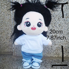 7 9 Inch Doll Plush Toy Figure T-shirt & Short Clothes Doll Accessories