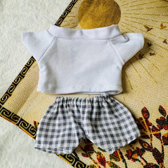 7 9 Inch Doll Plush Toy Figure T-shirt & Short Clothes Doll Accessories