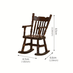 Dollhouse Mini Furniture Armrest Rocker Chair
