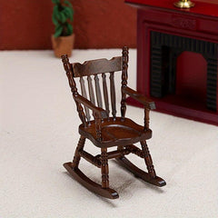 Dollhouse Mini Furniture Armrest Rocker Chair
