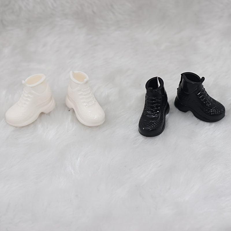 2 Pairs Doll Shoes Casual Short Boots Birthday Gift