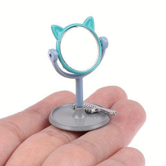 Mini Rabbit Ears Mirror Dollhouse Furniture Toy Accessory