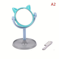 Mini Rabbit Ears Mirror Dollhouse Furniture Toy Accessory