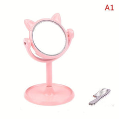 Mini Rabbit Ears Mirror Dollhouse Furniture Toy Accessory