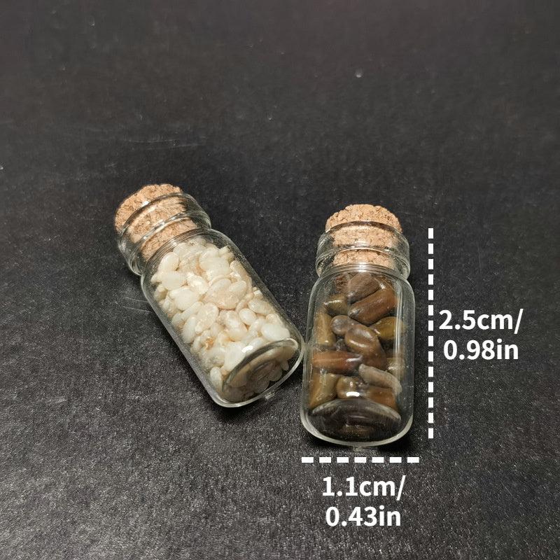 2pcs Mini Glass Seasoning Bottles Dollhouse Decor Kitchen Accessories