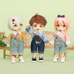 Lapel Long Sleeve Sweater Set for Dolls