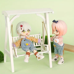 Lapel Long Sleeve Sweater Set for Dolls