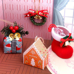Mini Christmas Tree Hanging Decoration Set for Dollhouse Simulation