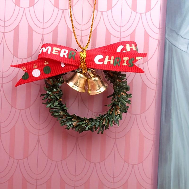 Mini Christmas Tree Hanging Decoration Set for Dollhouse Simulation