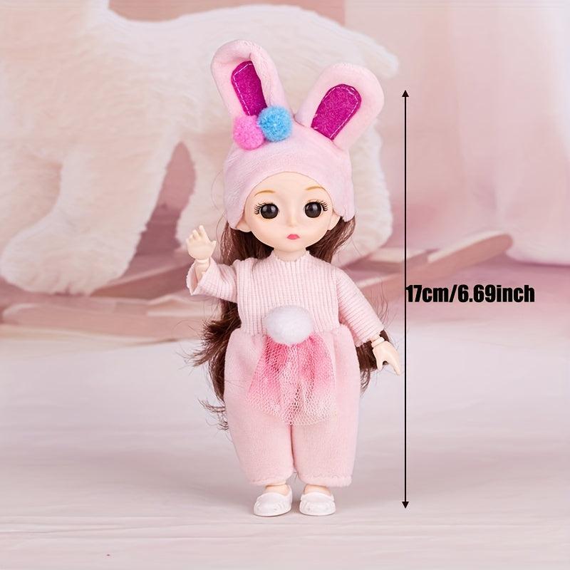 16 Little Rabbit Piglet Lamb Princess Doll Girl's Simulation Doll