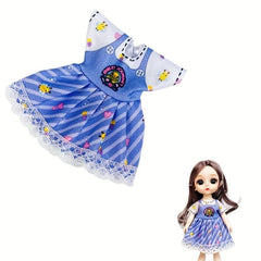 6 Inch Doll Clothes Princess Girl Doll Dress Outfits Cartoon Casual Skirt