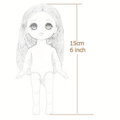 6 Inch Doll Clothes Princess Girl Doll Dress Outfits Cartoon Casual Skirt