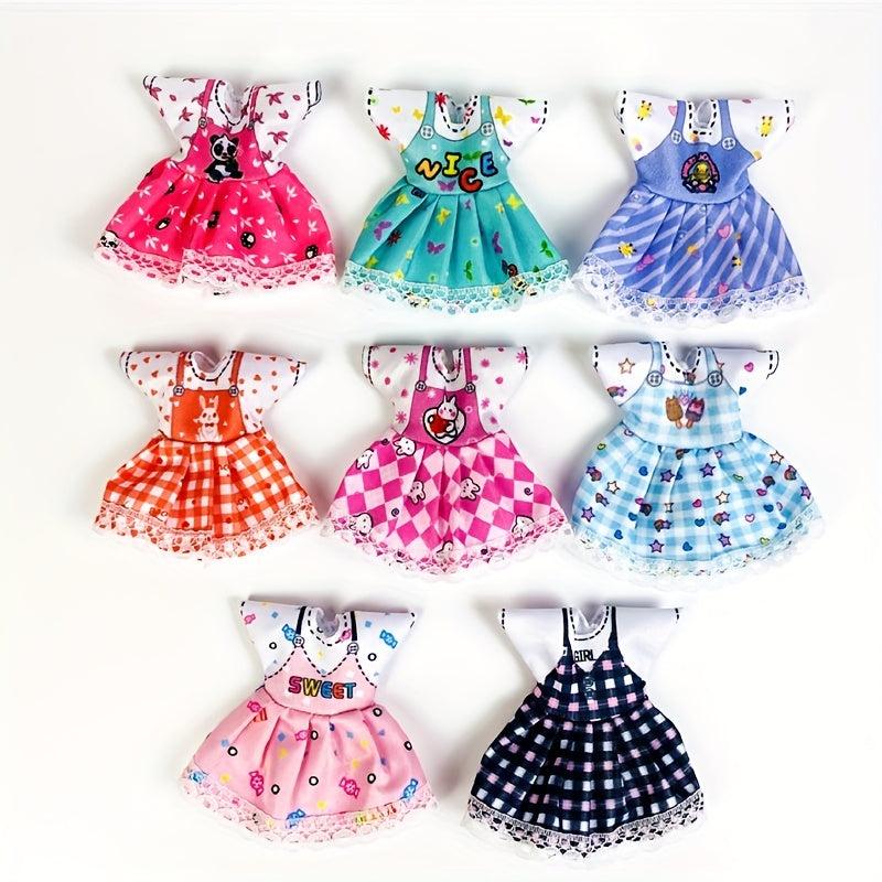 6 Inch Doll Clothes Princess Girl Doll Dress Outfits Cartoon Casual Skirt