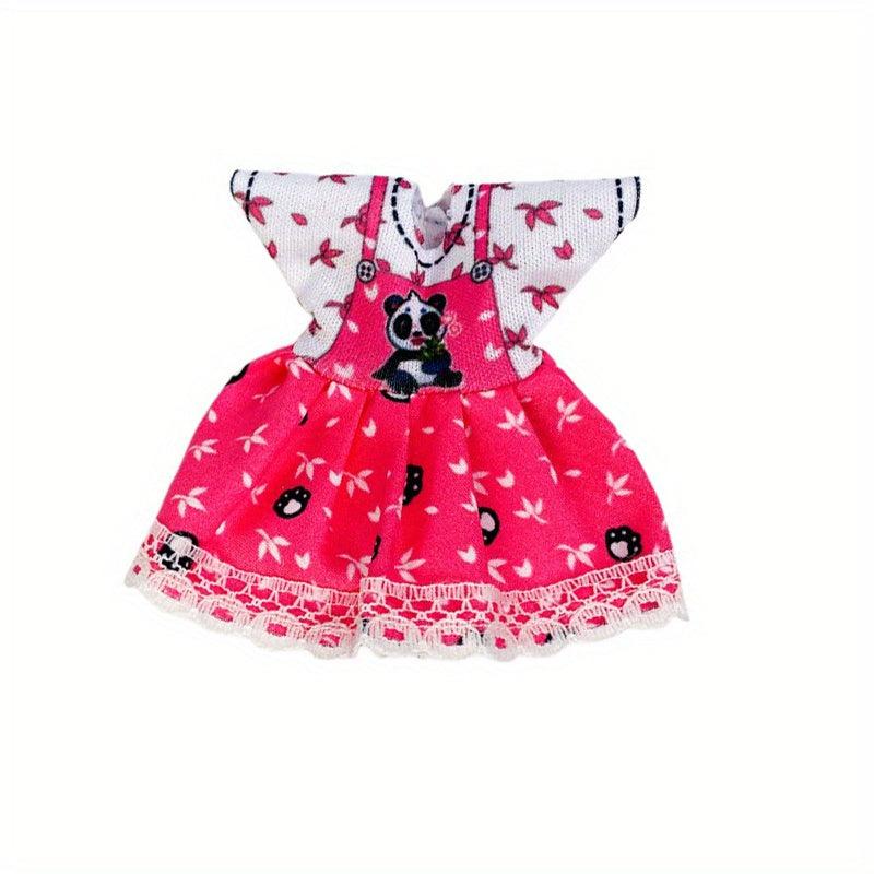 6 Inch Doll Clothes Princess Girl Doll Dress Outfits Cartoon Casual Skirt