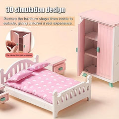 Macaron Mini Furniture Kitchen Living Room Bedroom Girl Role playing Small Furni