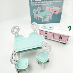 Macaron Mini Furniture Kitchen Living Room Bedroom Girl Role playing Small Furni