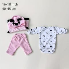 Cute Panda Reborn Doll Outfit for 16-18 Inch Dolls