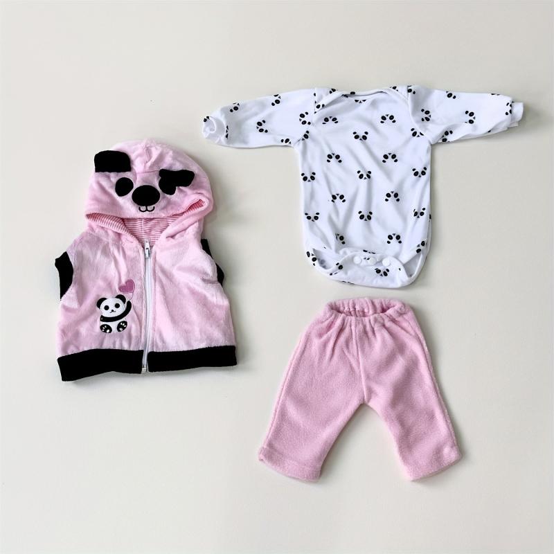 Cute Panda Reborn Doll Outfit for 16-18 Inch Dolls