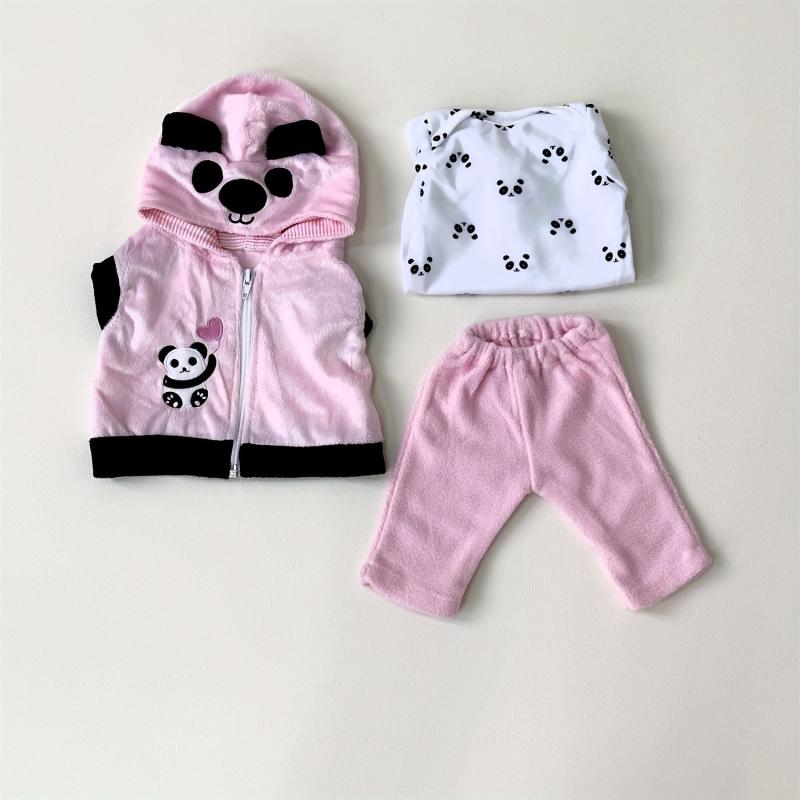 Cute Panda Reborn Doll Outfit for 16-18 Inch Dolls
