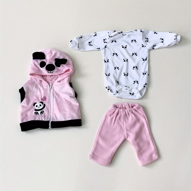 Cute Panda Reborn Doll Outfit for 16-18 Inch Dolls