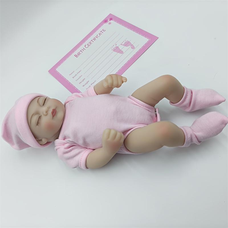 25 Pink Dress Vinyl Reborn Doll Toy Gift