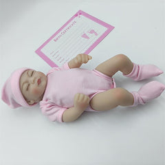 25 Pink Dress Vinyl Reborn Doll Toy Gift