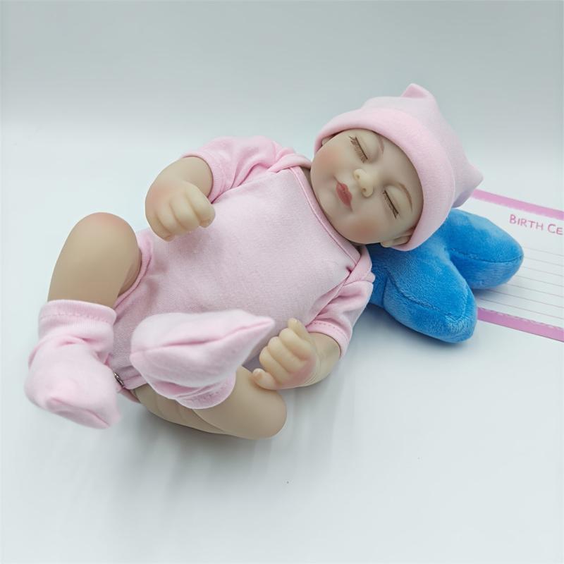25 Pink Dress Vinyl Reborn Doll Toy Gift