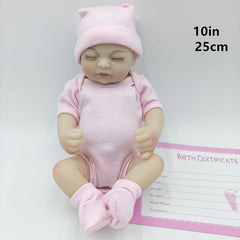 25 Pink Dress Vinyl Reborn Doll Toy Gift