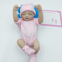 25 Pink Dress Vinyl Reborn Doll Toy Gift