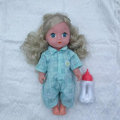 12 Inch Pink Skin Reborn Doll Moveable Joint Body Soft Hair With Bottle DIY Toys