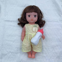 12 Inch Pink Skin Reborn Doll Moveable Joint Body Soft Hair With Bottle DIY Toys