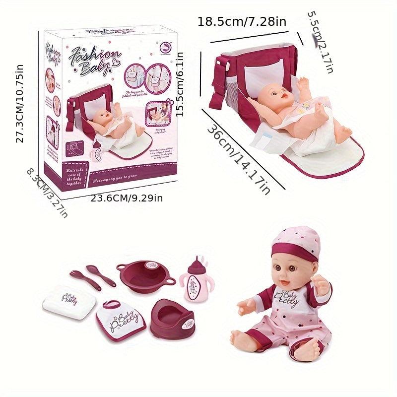 Realistic Rebirth Mommy Backpack Doll Accessories with IC Drinking Water