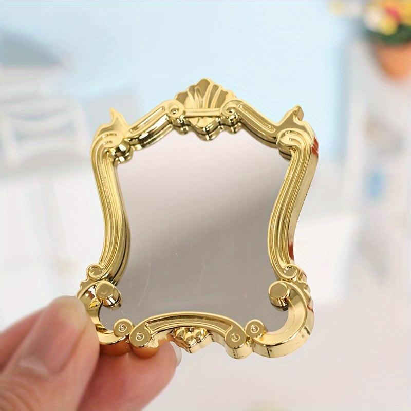 1:12 Scale Mini Vintage Bedroom Mirror Dollhouse Accessory