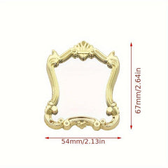 1:12 Scale Mini Vintage Bedroom Mirror Dollhouse Accessory