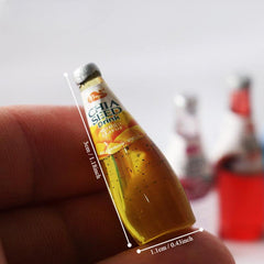 Dollhouse Miniature Juice Bottles Set of 6 Micro Food Play Props