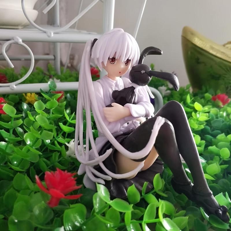 Anime Dolls Lady with Rabbit Dolls Car Desktop Decoration