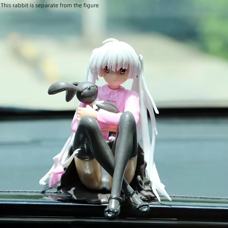 Anime Dolls Lady with Rabbit Dolls Car Desktop Decoration