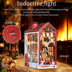 1pc DIY Christmas Gift Luminous Decoration House Model Desktop Ornament