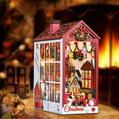 1pc DIY Christmas Gift Luminous Decoration House Model Desktop Ornament
